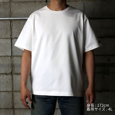 HOFI-021 オーガニック超長綿 タック襟Ｔシャツ：ブラック