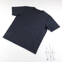 HOFI-024 ペルー超長綿 サイドポケットＴシャツ：ネイビー