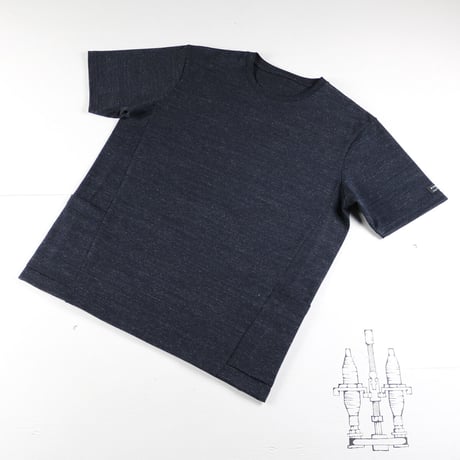 HOFI-024 ペルー超長綿 サイドポケットＴシャツ：ネイビー