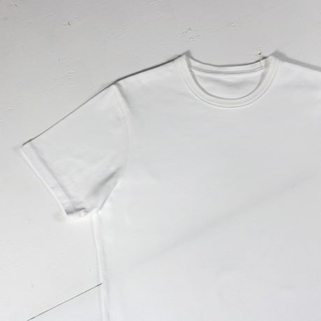 HOFI-021 オーガニック超長綿 タック襟Ｔシャツ：ホワイト
