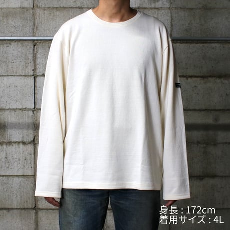 HOFI-049［モンスターオンス］リネンウール長袖Ｔシャツ：アイボリー
