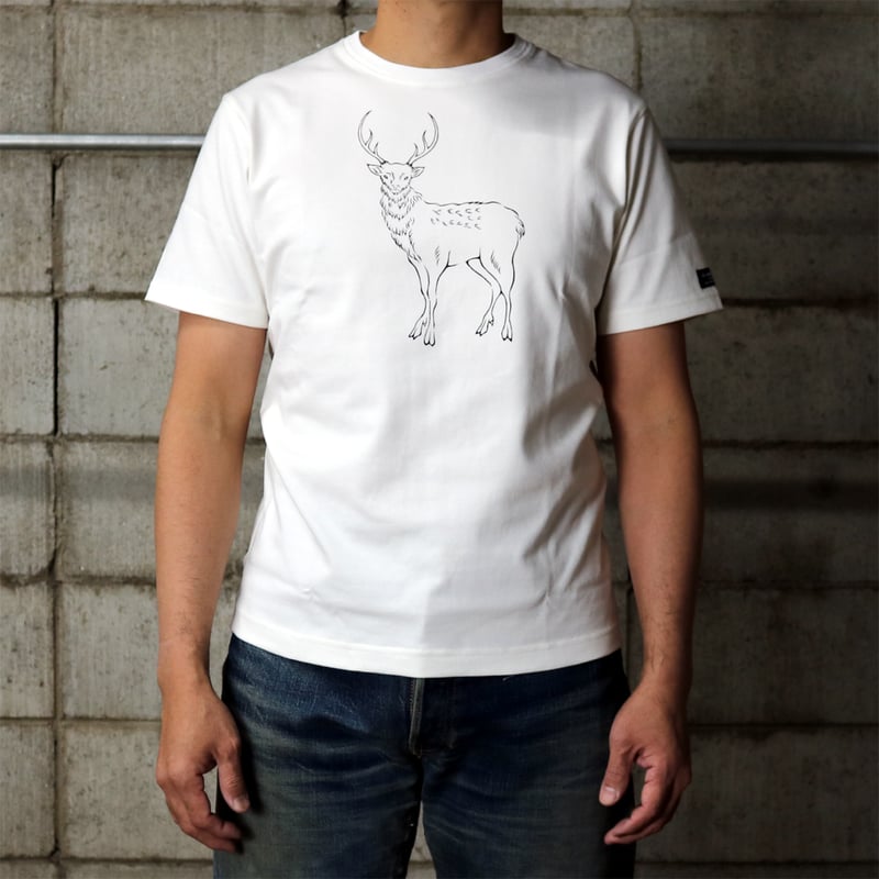 HOFI-028 ペンアートTシャツ：50. 鹿 | 東大阪繊維研究所 works & store