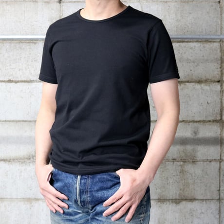 HOFI-015 インド超長綿 強撚Ｔシャツ：ブラック