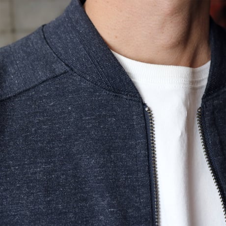 HOFI-025 ペルー超長綿モンスターオンスブルゾン：チャコールネイビー