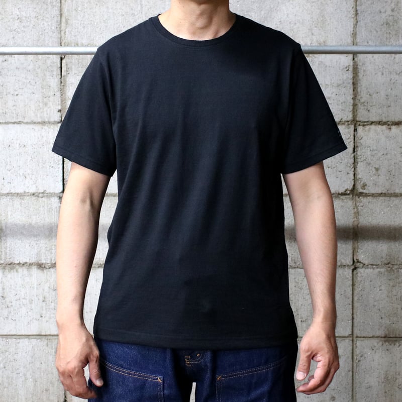 HOFI-052 リネンコットン強撚Tシャツ：ブラック | 東大阪繊維研究所