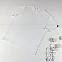 HOFI-021 オーガニック超長綿 タック襟Ｔシャツ：ホワイト