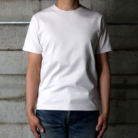 HOFI-021 オーガニック超長綿 タック襟Ｔシャツ：アッシュ