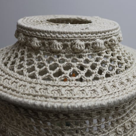 【Double virtue】hand-knit lamp shade：ナチュラル
