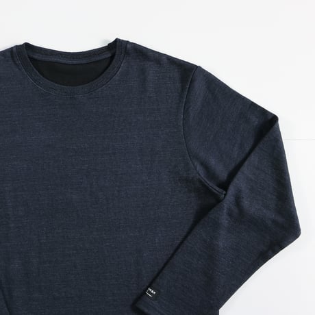 HOFI-016 リネンウールモンスターオンス 長袖Ｔシャツ：ダークネイビー