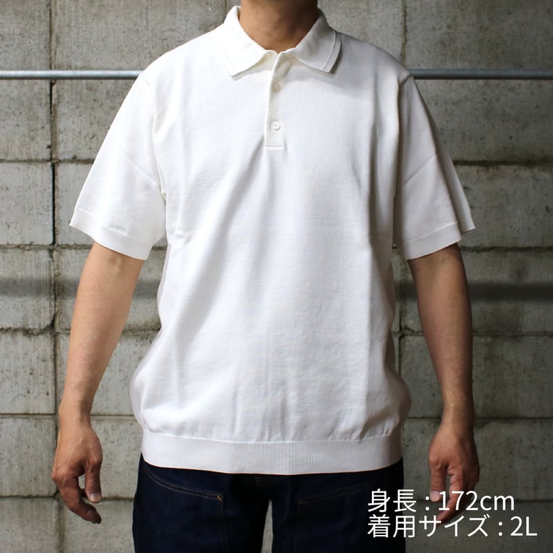 HOFI-053 強撚コットン鹿の子ニットポロ：ネイビー | 東大阪繊維研究所