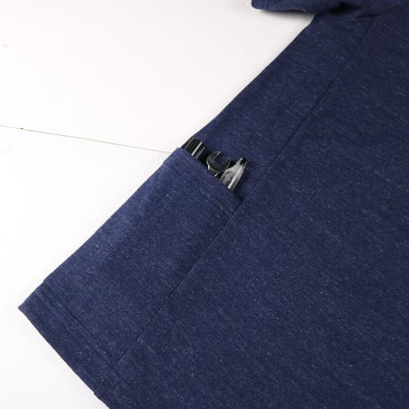 HOFI-024 ペルー超長綿 サイドポケットＴシャツ：インクブルー