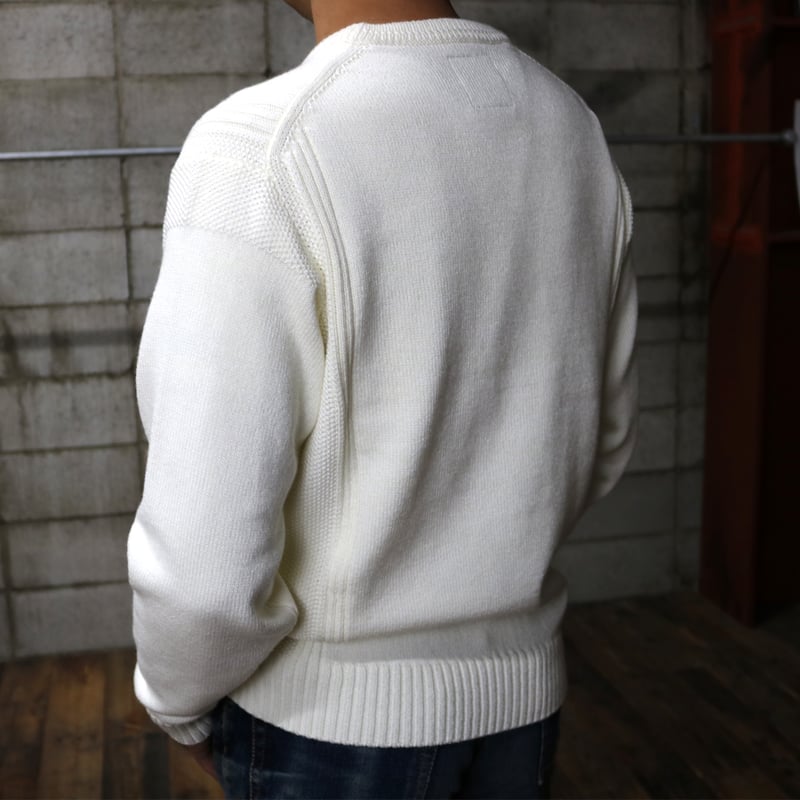 HOFI-038 コットンウールセーター：アイボリー | 東大阪繊維研究所