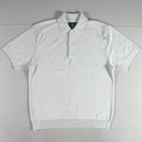HOFI-047R リネンニットポロ：アイス