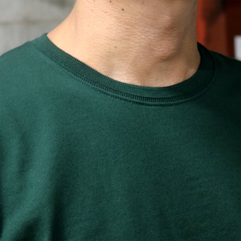 フォレスト HOFI-023R オーガニック超長綿 タック襟長袖Tシャツ：フォレスト