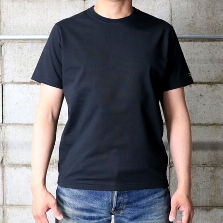 HOFI-021 オーガニック超長綿 タック襟Ｔシャツ：ブラック