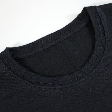 HOFI-049［モンスターオンス］リネンウール長袖Ｔシャツ：ブラック