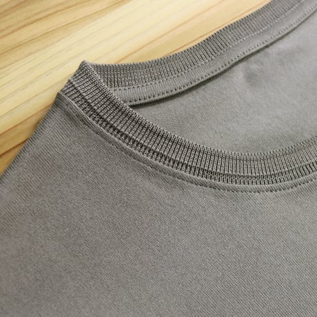 HOFI-023R オーガニック超長綿 タック襟長袖Ｔシャツ：トープ