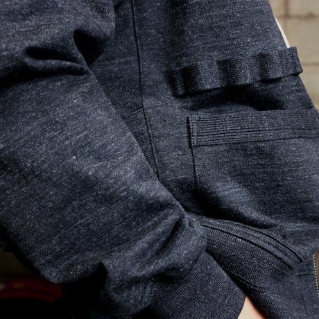 HOFI-025 ペルー超長綿モンスターオンスブルゾン：チャコールネイビー