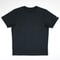 HOFI-021R-emb オーガニック超長綿 タック襟Ｔシャツ：ブラック （撚糸機 ブラック刺繍）
