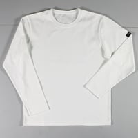 HOFI-023R オーガニック超長綿 タック襟長袖Ｔシャツ：ホワイト
