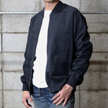 HOFI-025 ペルー超長綿モンスターオンスブルゾン：チャコールネイビー