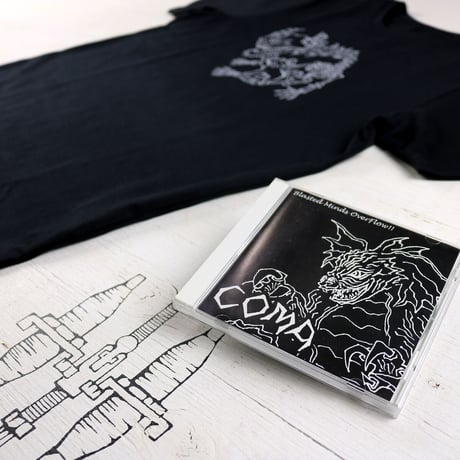 HOFI-028 ペンアートＴシャツ：9. COMA (dog+bone)