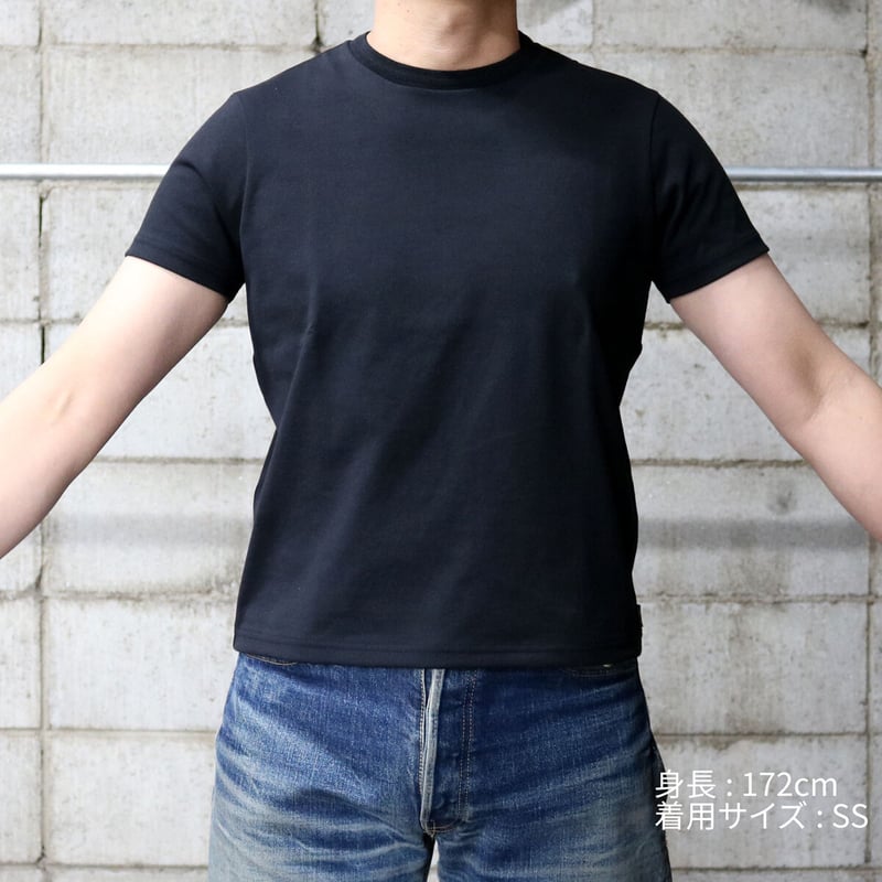 HOFI-017 エジプト超長綿 ハイツイストTシャツ：ブラック | 東大阪