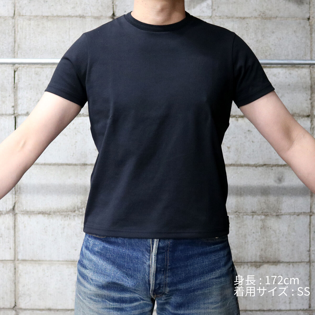 HOFI-017 エジプト超長綿 ハイツイストTシャツ：ブラック | 東大阪