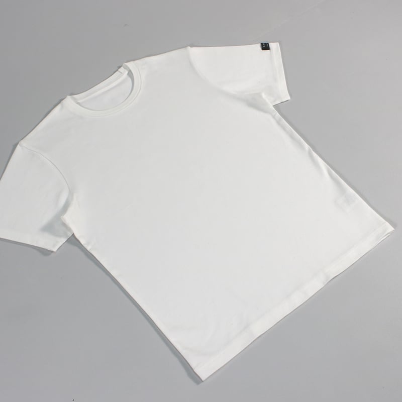HOFI-021R オーガニック超長綿 タック襟Tシャツ：ホワイト | 東大阪