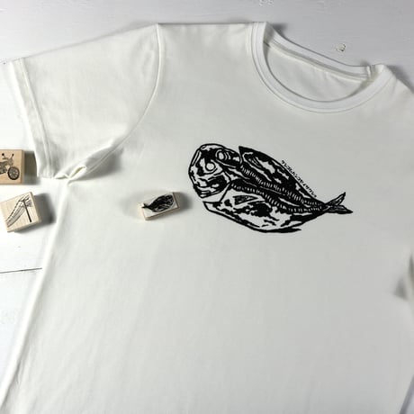 HOFI-028 ケシゴムハンコＴシャツ：アジの開き