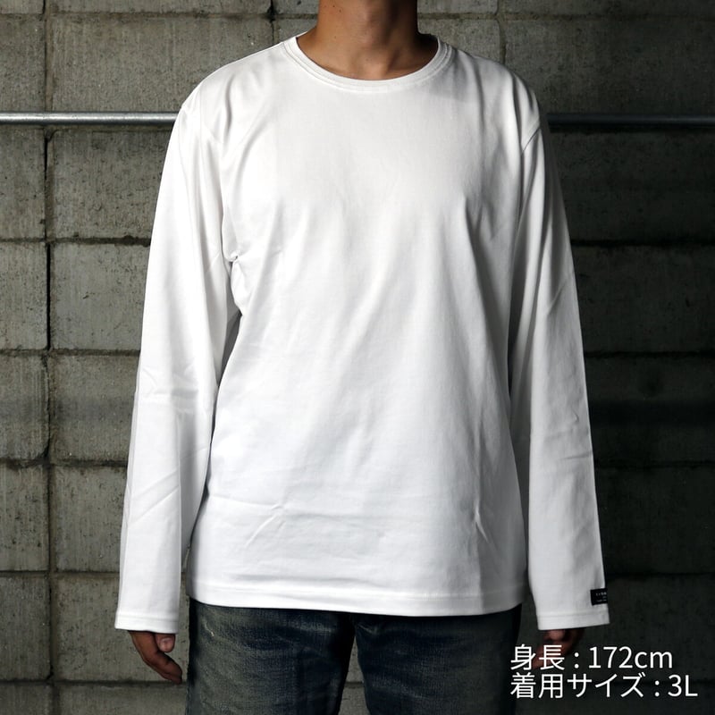 HOFI-023 オーガニック超長綿 タック襟長袖Tシャツ：ブラック | 東