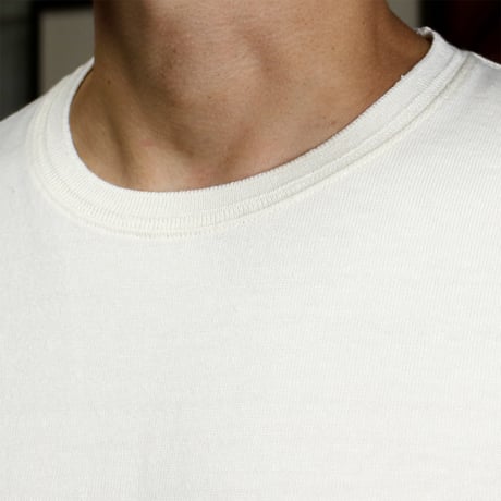 HOFI-049［モンスターオンス］リネンウール長袖Ｔシャツ：アイボリー