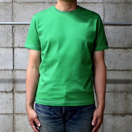 HOFI-021 オーガニック超長綿 タック襟Ｔシャツ：グリーン