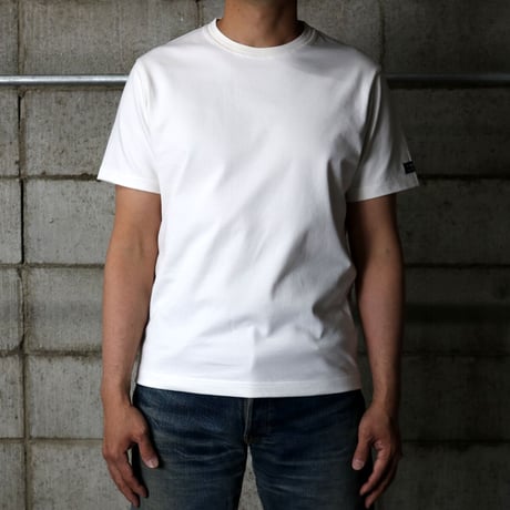 HOFI-021R オーガニック超長綿 タック襟Ｔシャツ：ホワイト