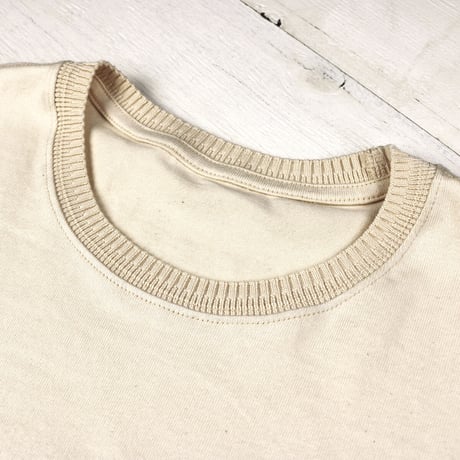 HOFI-019 インド超長綿 シームポケットＴシャツ：生成り