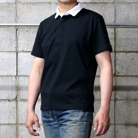 HOFI-040 スーピマ超長綿 ラガーシャツ：ブラック