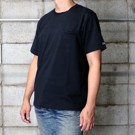 HOFI-019 インド超長綿 シームポケットＴシャツ：ブラック