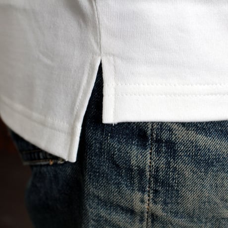 HOFI-026 オーガニック超長綿 タック襟ポロシャツ：ホワイト