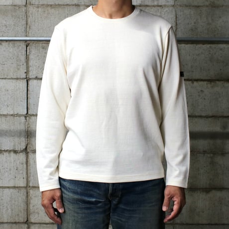 HOFI-049［モンスターオンス］リネンウール長袖Ｔシャツ：アイボリー
