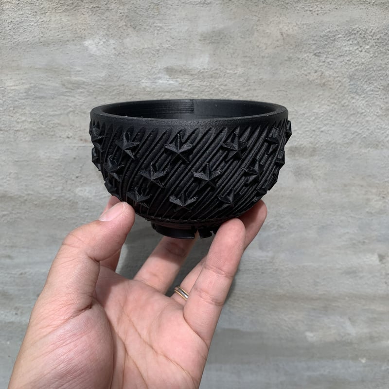 鉢】 Fat Works 3Dプリンター鉢 star bowl S size ブラック ホワ 鉢】 Fat Works 3Dプリンター鉢 star bowl S size ブラック ホワ