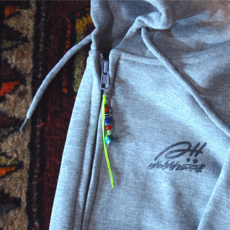 限定！チャーム付き 】 ZIP UP スウェット パーカー