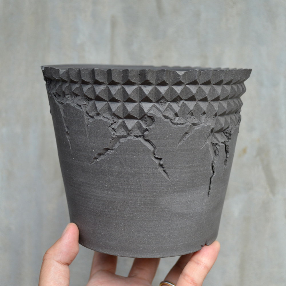 美原良 鉢 pep鉢 植物鉢】pep 0131 RYO MIHARA 陶器鉢 <4> | A-PLANTS|塊根植物販売