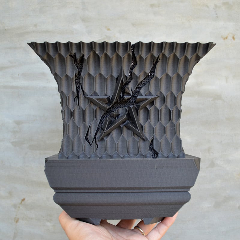鉢】 Fat Works 3Dプリンター鉢 Star Pillar < XXL > siz 鉢】 Fat Works 3Dプリンター鉢 Star Pillar < XXL > siz