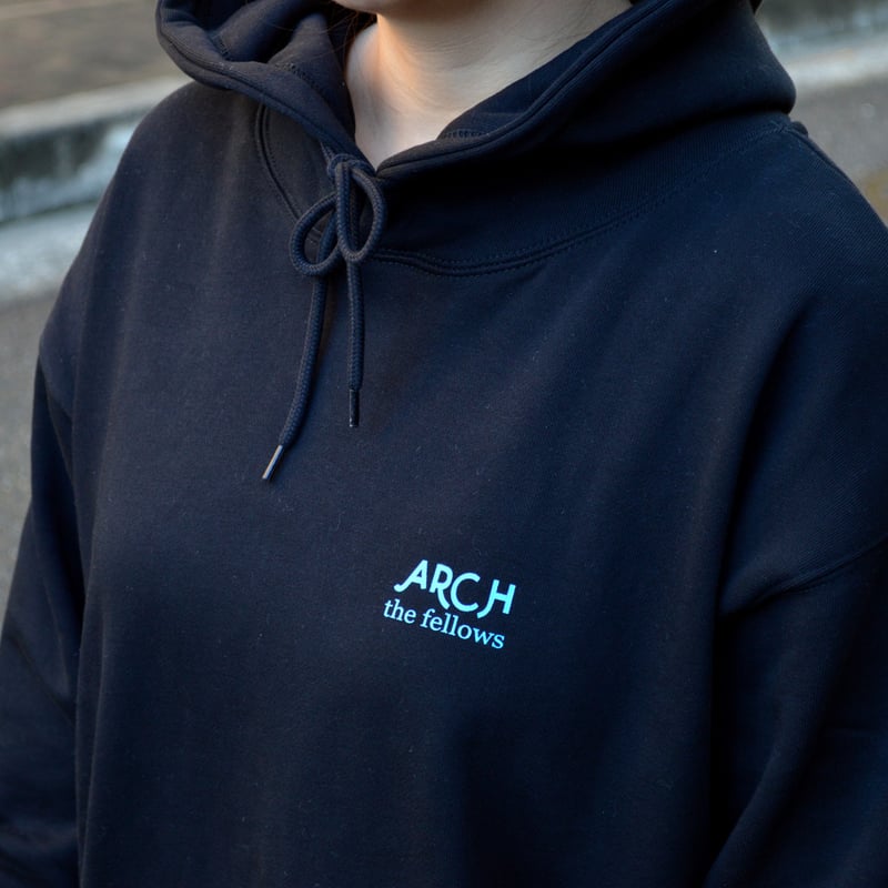 A-PLANTS ARCH グラフィックプリント パーカー ブラック