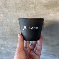 [鉢] グラフィックプリント プラスチック鉢 ブラック Sサイズ 塊根植物 コーデックス
