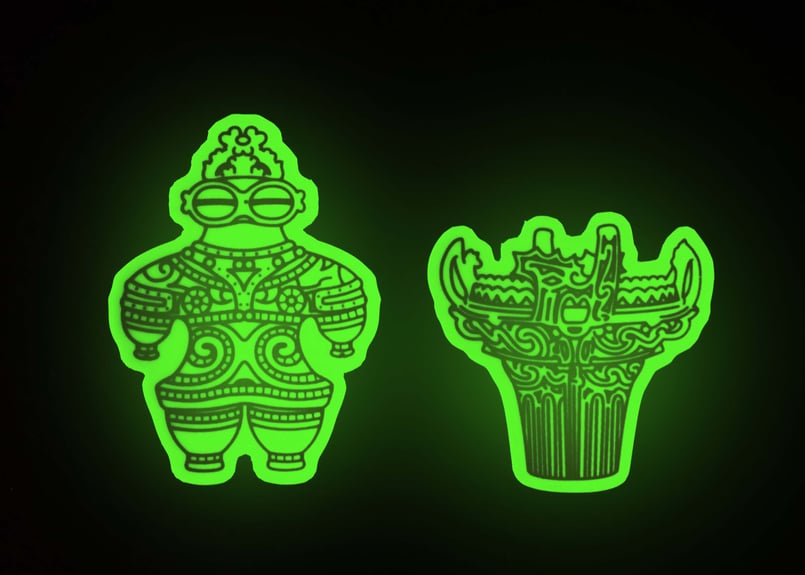 HICASEAL JOMON 蓄光ステッカー【縄文】 | 三島大世商店