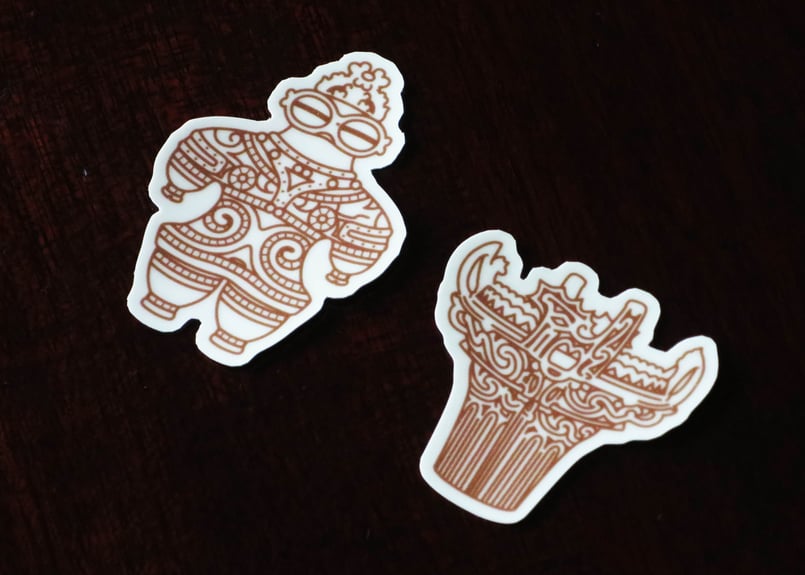 HICASEAL JOMON 蓄光ステッカー【縄文】 | 三島大世商店