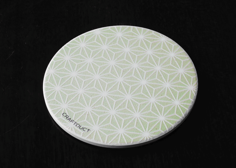 HICACOS DENTO 蓄光する珪藻土トレーコースター【伝統文様】 | 三島大