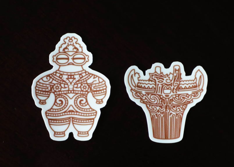 HICASEAL JOMON 蓄光ステッカー【縄文】 | 三島大世商店