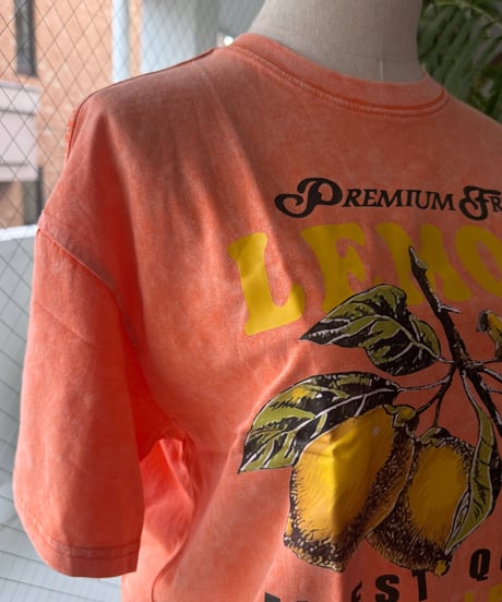 ビビットレモンプリントTシャツ